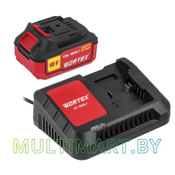 Аккумулятор с зарядным устройством Wortex 1329412 (18В/4 Ач + 18В)